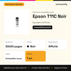 Epson T11C Cartouche Noir compatible équivalent à C13T11C140 : caractéristiques