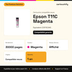 Epson T11C Cartouche Magenta compatible équivalent à C13T11C340 : caractéristiques