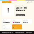 Epson T11N Cartouche Magenta compatible équivalent à C13T11N340 : caractéristiques