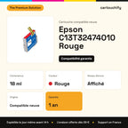Epson C13T32474010 Cartouche Rouge compatible : caractéristiques
