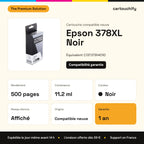 Epson 378XL Cartouche Noir compatible équivalent à C13T37914010 : caractéristiques