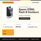 Epson 378XL Cartouche Pack 6 Couleurs compatible équivalent à C13T37984010 : caractéristiques