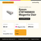 Epson C13T46S600 Cartouche Light Magenta compatible : caractéristiques