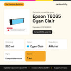 Epson T6065 Cartouche Light Cyan compatible équivalent à C13T606500 pour Epson Stylus Pro 4880 : caractéristiques