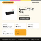 Epson T6161 Cartouche Noir compatible équivalent à C13T616100 : caractéristiques