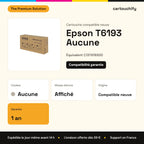 Epson T6193 Cartouche Aucune compatible équivalent à C13T619300 : caractéristiques