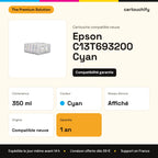 Epson C13T693200 Cartouche Cyan compatible : caractéristiques