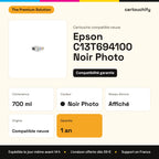 Epson C13T694100 Cartouche Noir photo compatible : caractéristiques