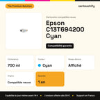 Epson C13T694200 Cartouche Cyan compatible : caractéristiques