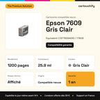 Epson 7609 Cartouche Light Grey compatible équivalent à C13T76094010, T7609 : caractéristiques