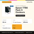 Epson T790 Cartouche Pack 4 Couleurs compatible équivalent à C13T790 : caractéristiques