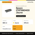 Epson C13T890400 Cartouche Jaune compatible : caractéristiques