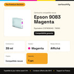 Epson 9083 Cartouche Magenta compatible équivalent à C13T908340, T9083 : caractéristiques