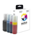 Epson E102 Bouteille encre Pack 4 Couleurs compatible équivalent à 103 104 · Switch