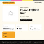 Epson EFX890 Ruban Noir compatible : caractéristiques