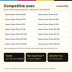 Imprimantes compatibles avec Epson T0481 Hyppocampe Cartouche Noir compatible équivalent à C13T04814010