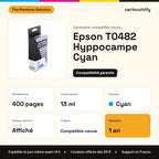 Epson T0482 Hyppocampe Cartouche Cyan compatible équivalent à C13T04824010 : caractéristiques