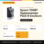 Epson T0487 Hyppocampe Cartouche Pack 6 Couleurs compatible équivalent à C13T04874010 : caractéristiques