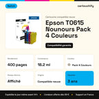 Epson T0615 Nounours Cartouche Pack 4 Couleurs compatible équivalent à C13T06154010 · Switch : caractéristiques