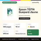 Epson T0714 Guepard Cartouche Jaune remanufacturé équivalent à C13T07144011 · Switch RE : caractéristiques