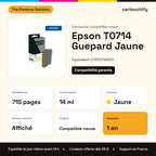 Epson T0714 Guepard Cartouche Jaune compatible équivalent à C13T07144011 : caractéristiques