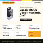 Epson T0806 Colibri Cartouche Photo Magenta compatible équivalent à C13T08064011 : caractéristiques