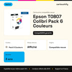 Epson T0807 Colibri Cartouche Pack 6 Couleurs compatible équivalent à C13T08074011 · Switch : caractéristiques