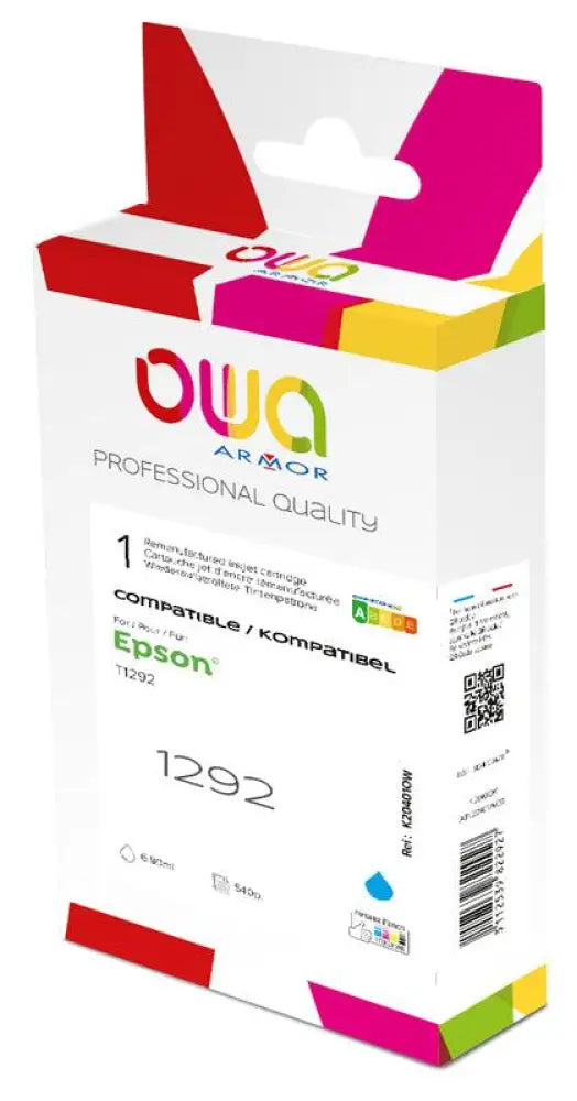 EPSON T129 - Cartouche compatible - Cyan - Jet d’encre remanufacturé OWA