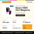 Epson 1303 Cerf Cartouche Magenta compatible équivalent à C13T13034012 : caractéristiques