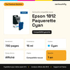 Epson 1812 Paquerette Cyan The Premium Solution : rendement 730 pages, 15 ml, garantie 1 an