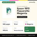 Epson 1813 Paquerette Magenta Switch RE : rendement 530 pages, 15 ml, garantie 3 ans