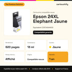 Epson 24XL Elephant Cartouche Jaune compatible équivalent à C13T24344012 : caractéristiques