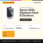 Epson 24XL Elephant Cartouche Pack 6 Couleurs compatible équivalent à C13T24384012 : caractéristiques