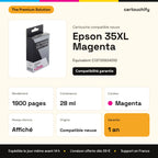 Epson 35XL Cartouche Magenta compatible équivalent à C13T35934010 : caractéristiques