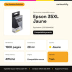 Epson 35XL Cartouche Jaune compatible équivalent à C13T35944010 : caractéristiques