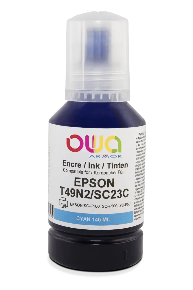 EPSON T49N - bouteille d’encre compatible - Cyan - Jet remanufacturé OWA