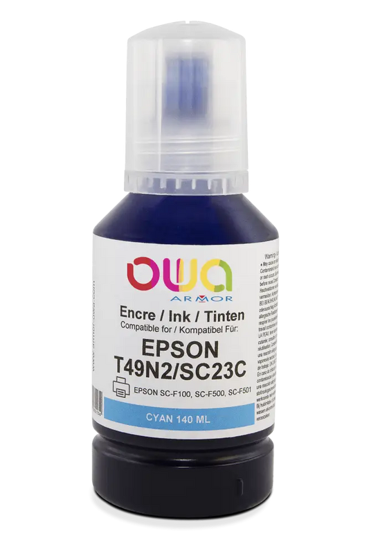 EPSON T49N - bouteille d’encre compatible - Cyan - Jet remanufacturé OWA