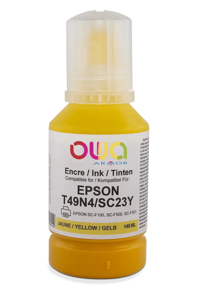 EPSON T49N - bouteille d’encre compatible - Jaune - Jet remanufacturé OWA