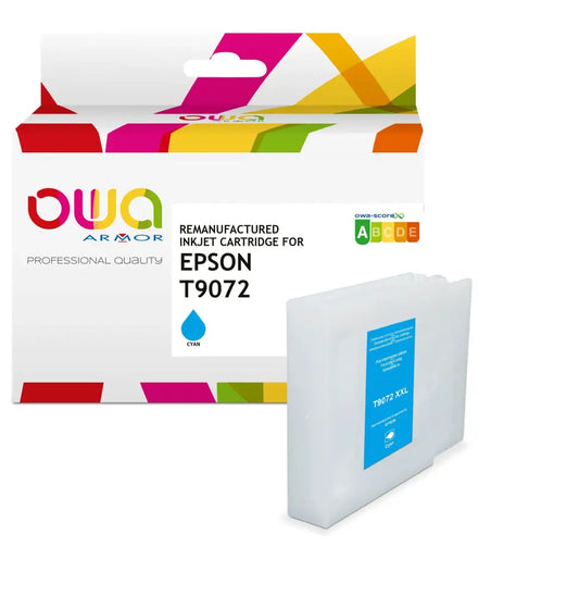 EPSON T9072 - Cartouche compatible - haute capacité - Cyan - Jet d’encre remanufacturé OWA
