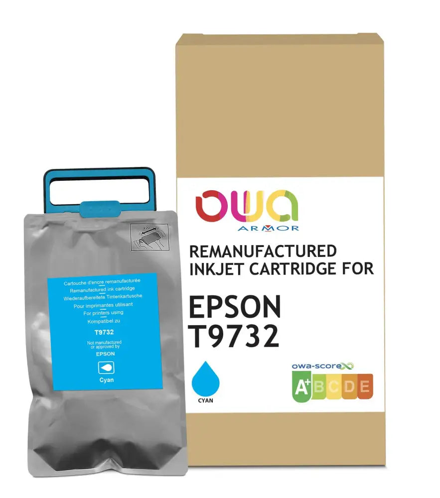 EPSON T9732 - Cartouche compatible - Cyan - Jet d’encre remanufacturé OWA