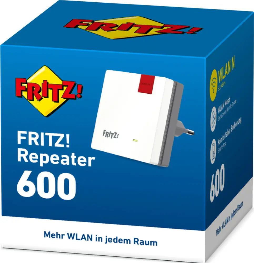 Fritz! GmbH Repeater 600 - Amplificateur de portée Wi-Fi (20002853) - Répetiteur WI-Fi