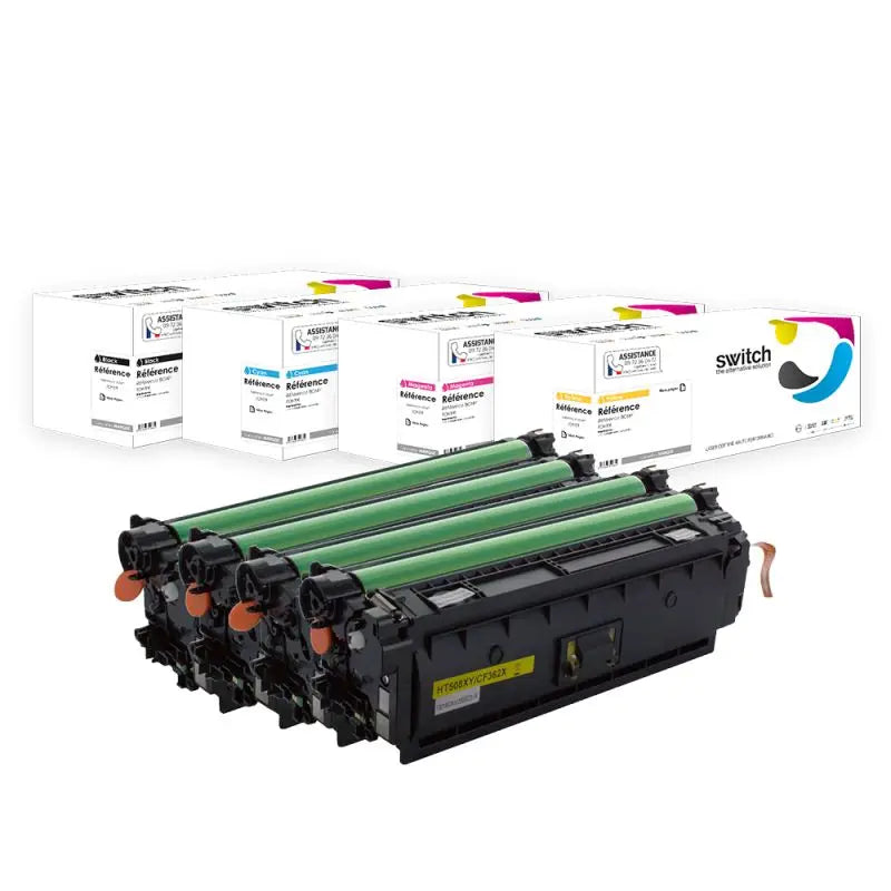 HP 212X Toner Pack 4 Couleurs compatible équivalent à W2120X W2121X W2122X · Switch