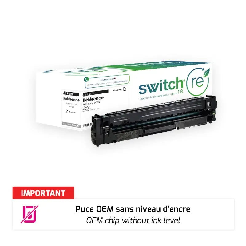 HP 216A Toner Noir remanufacturé puce OEM équivalent à W2410A · Switch RE