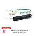 HP 216A Toner Jaune remanufacturé puce OEM équivalent à W2412A · Switch RE