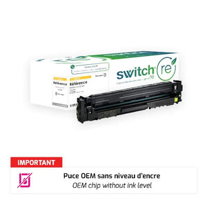 HP 216A Toner Jaune remanufacturé puce OEM équivalent à W2412A · Switch RE