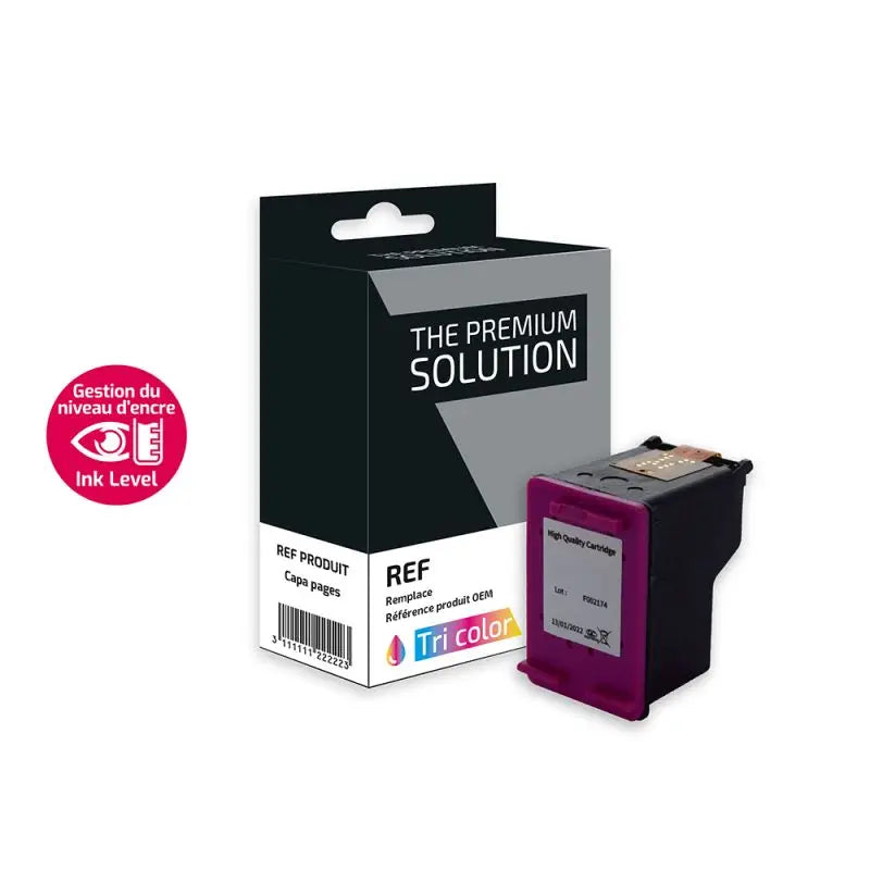 HP 301XL Cartouche Tricolore remanufacturé équivalent à CH564EE avec niveau d encre