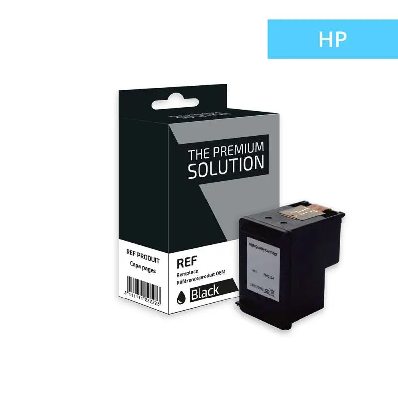 HP 302XL Cartouche Noir remanufacturé équivalent à F6U68AE