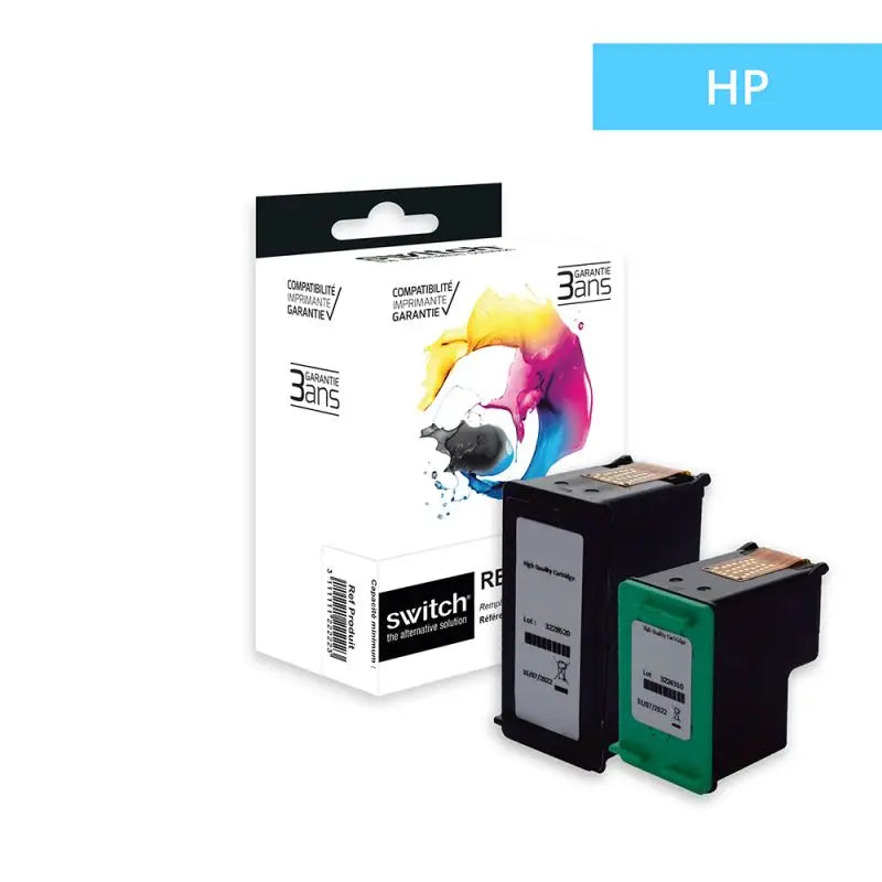 HP 339/344 Cartouche Pack 4 Couleurs remanufacturé équivalent à C8767EE C9363EE · Switch