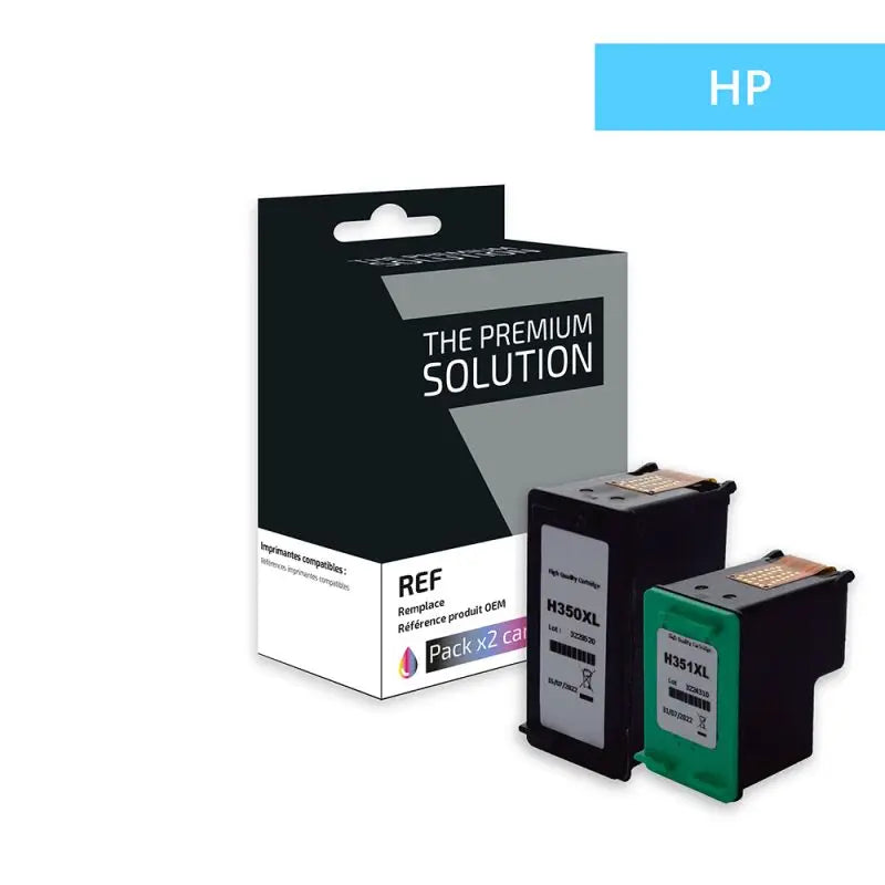 HP 350XL / 351XL, Cartouche Pack 4 Couleurs remanufacturé The Premium Solution