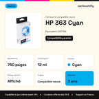 HP 363 Cartouche Cyan compatible équivalent à C8771EE · Switch : caractéristiques